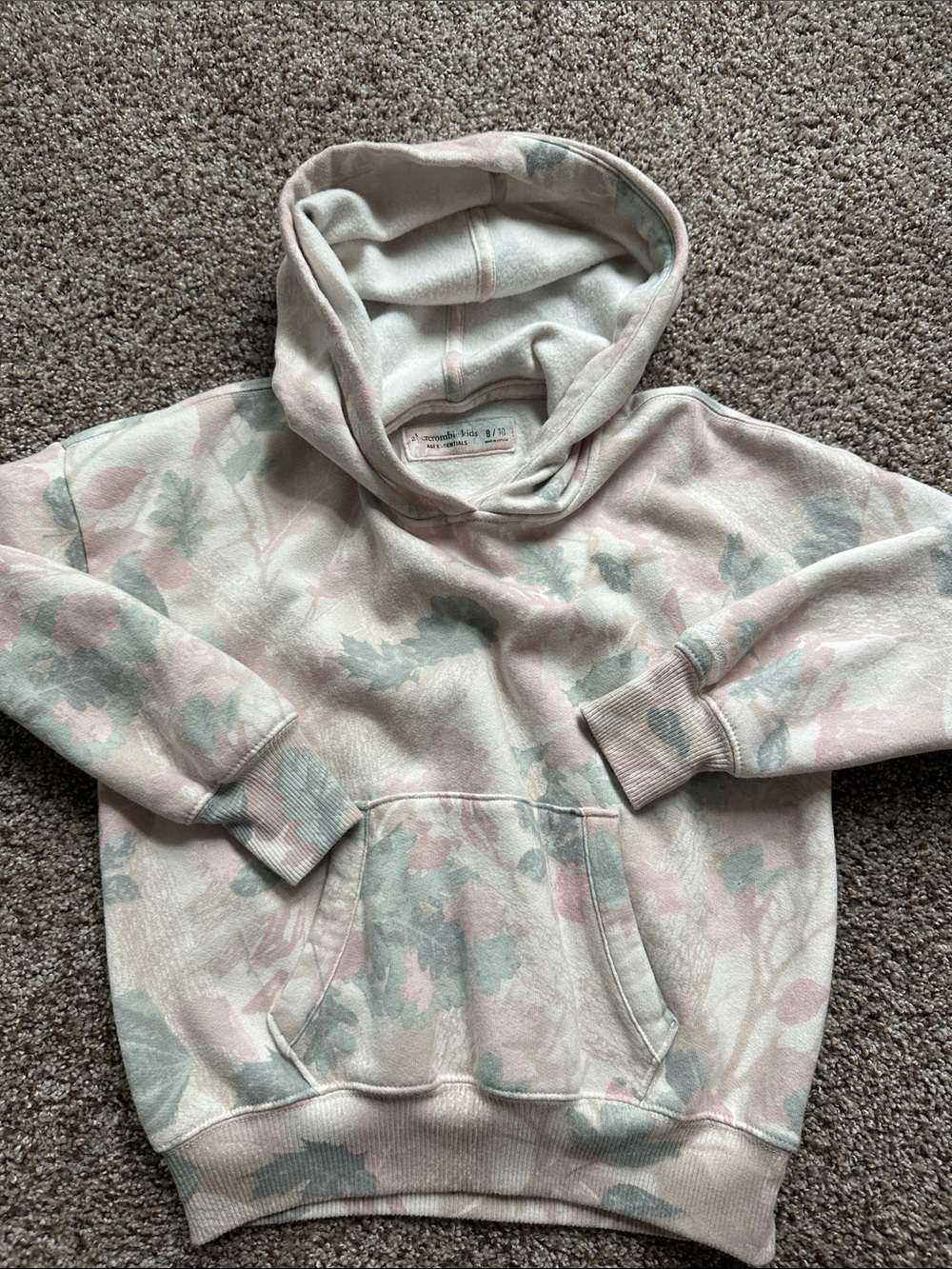 Abercrombie & Fitch Kids Neutral Pink & Green Camo Hoodie